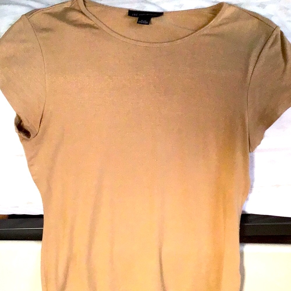 INC  gold color shirt
